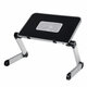 40*26cm Enlarge Foldable with Cooling Fan Hole Aluminum Laptop Computer Desk Table TV Bed Computer Mackbook Desktop Holder