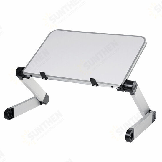 40*26cm Enlarge Foldable with Cooling Fan Hole Aluminum Laptop Computer Desk Table TV Bed Computer Mackbook Desktop Holder