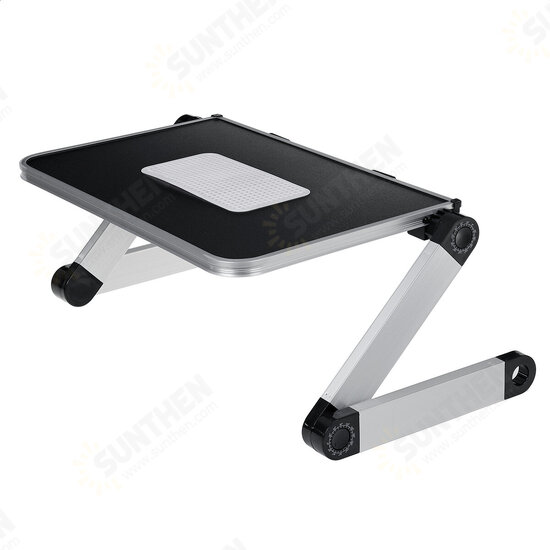 40*26cm Enlarge Foldable with Cooling Fan Hole Aluminum Laptop Computer Desk Table TV Bed Computer Mackbook Desktop Holder