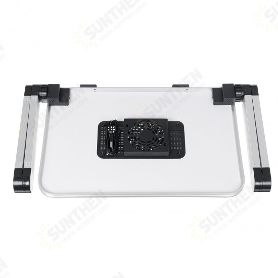 40*26cm Enlarge Foldable with Cooling Fan Hole Aluminum Laptop Computer Desk Table TV Bed Computer Mackbook Desktop Holder