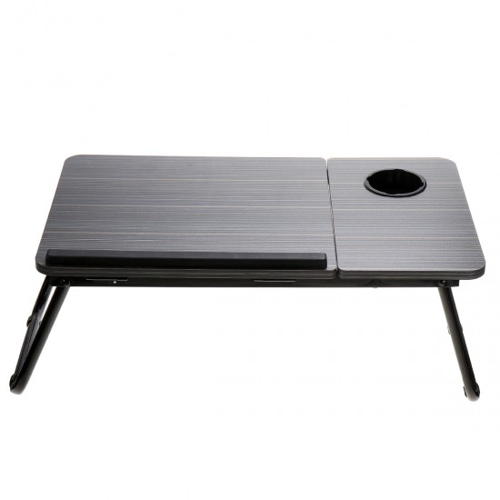 55*32cm Enlarge Foldable Adjustable with Cup Hole Density Board Computer Laptop Desk Table TV Bed Computer Mackbook Desktop Holder
