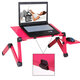 Adjustable Laptop Table Laptop Desk Portable Foldable Stand Bed Tray Laptop with Cooling Fan and Mouse Pad for up to 17 Inches