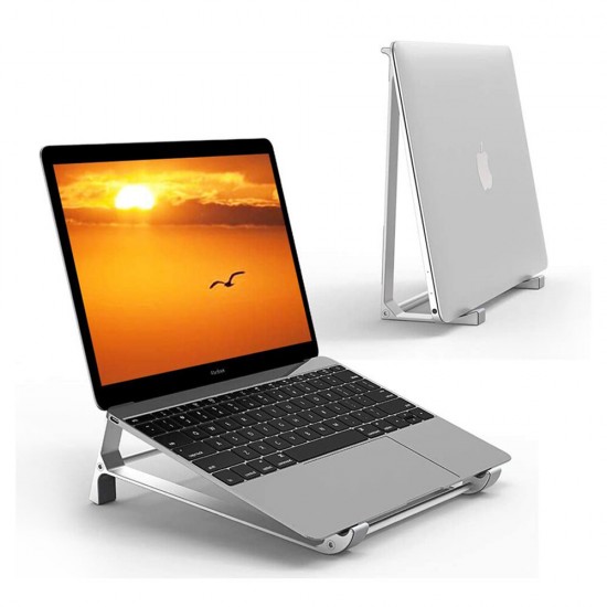 Aluminium Alloy 2 in 1 Vertical Stand Laptop Stand Tablet Holder Desk Mobile Phone Stand For 17inch Laptop Macbook Pro Air
