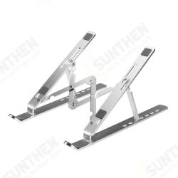 Aluminum Alloy Adjustable Foldable Laptop Stand Non-Slip Desktop Notebook Holder Cooling Bracket Riser for up to 17.3 inches Laptop Aluminum Alloy Adjustable Foldable Laptop Stand Non-Slip Desktop Notebook Holder Cooling Bracket Riser for up to 17.3 inches Laptop