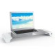 Aluminum Desktop Monitor Stand Non-slip Notebook Laptop Riser with 4-ports USB charger for iMac MacBook Pro Air