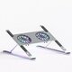 P11F Office Desk Detachable Cooling Fans Foldable Adjustable Aluminum Stand For 14-17.3 Inch Laptop