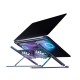 P11F Office Desk Detachable Cooling Fans Foldable Adjustable Aluminum Stand For 14-17.3 Inch Laptop