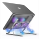 P11F Office Desk Detachable Cooling Fans Foldable Adjustable Aluminum Stand For 14-17.3 Inch Laptop