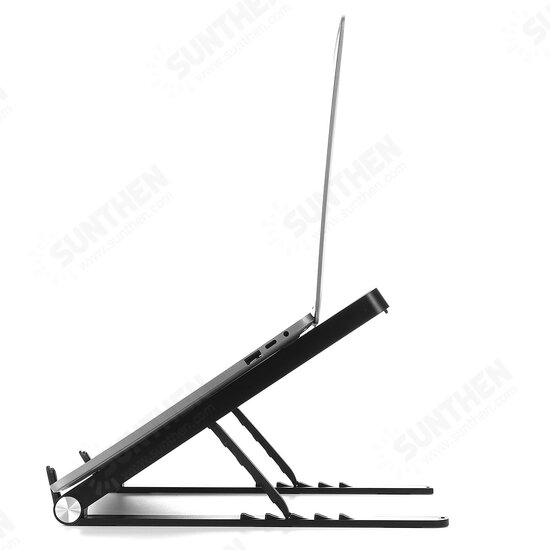 Foldable 5 Height Adjustable Laptop Stand Tablet Stand Heat Dissipation for iPad Macbook below 17 inch