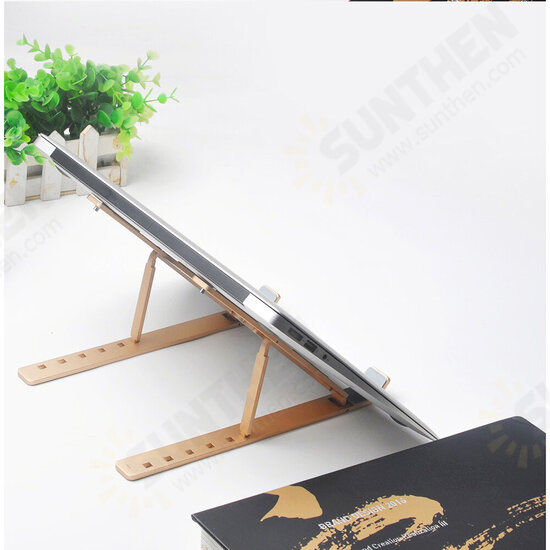 Foldable Laptop Stand Bracket Aluminum Alloy Laptop Portable Cooling Base Display Lifting Frame 6 Gear Adjustable for 15.6inch Notebook