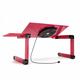 Foldable Laptop Table Stand Portable Adjustable Stand Bed Tray with Cooling Fan and Mouse Pad