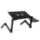 Folding Laptop Desk 360 Computer Table 2 Holes Cooling Notebook Table with Mouse Pad Laptop Stand