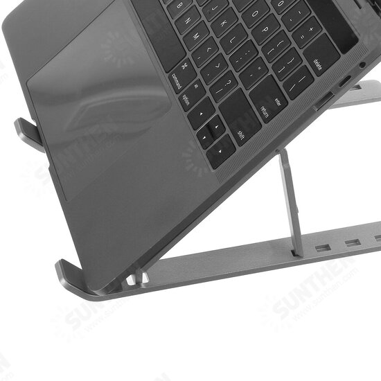 Folding Laptop Stand Computer Rack Cooling Pad Portable Support Base Desktop Lifting Radiator for Notebook Below 17inch