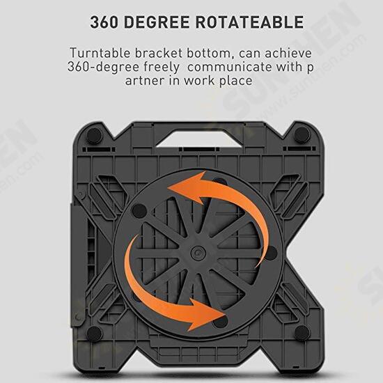 E5 Laptop Cooler Notebook Cooling Pad 8 Gear Regulation 360 Degrees Rotation Stand Lift Bracket foldable Phone Bracket Stand for 12-17 inch Laptops