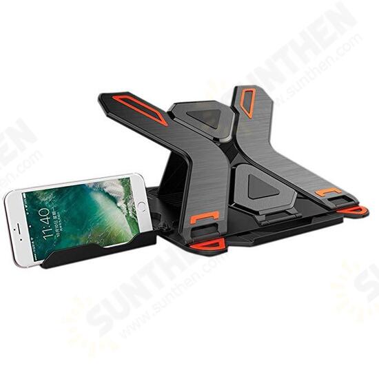 E5 Laptop Cooler Notebook Cooling Pad 8 Gear Regulation 360 Degrees Rotation Stand Lift Bracket foldable Phone Bracket Stand for 12-17 inch Laptops E5 Laptop Cooler Notebook Cooling Pad 8 Gear Regulation 360 Degrees Rotation Stand Lift Bracket foldable Phone Bracket Stand for 12-17 inch Laptops