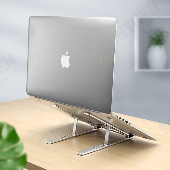 Laptop Stand Aluminum Alloy Adjustable Portable Foldable Laptop Riser for MacBook Air Pro/Dell/HP Fits 10-15.6 inch Laptops