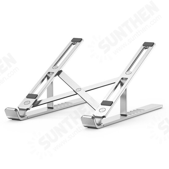 Laptop Stand Aluminum Alloy Adjustable Portable Foldable Laptop Riser for MacBook Air Pro/Dell/HP Fits 10-15.6 inch Laptops