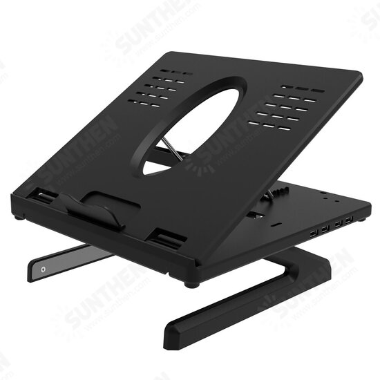 Laptop stand Adjustable Foldable Heat Dissipation with USB Hubs for Mobile Phone Tablet Laptop