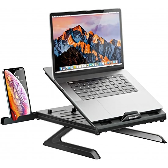 Muti-Angle Adjustable Portable Foldable Laptop Stand with Heat-Vent Ergonomic Laptop Stand Riser for Desk