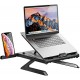 Muti-Angle Adjustable Portable Foldable Laptop Stand with Heat-Vent Ergonomic Laptop Stand Riser for Desk