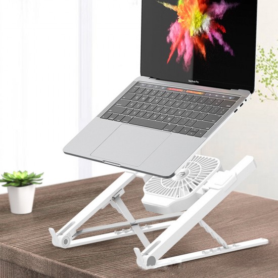 SZJ-036S409 Notebook Computer Laptop Stand Cooling Pad 1 Fans USB Adjustable Heightening Shelf Portable Lifting Bracket