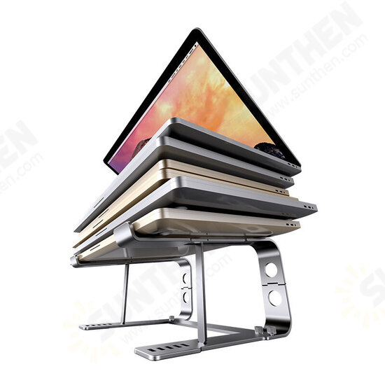 U4 Ergonomic Laptop Stand Aluminum Laptop Holder Foldable Desktop Holder Laptop Riser with Mobile Holder