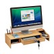 Wooden Desktop Computer Monitor Laptop Stand Elevated Shelf Base Bracket for Office Desktop Keyboard Arrangement Wooden Desktop Computer Monitor Laptop Stand Elevated Shelf Base Bracket for Office Desktop Keyboard Arrangement