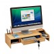 Wooden Desktop Computer Monitor Laptop Stand Elevated Shelf Base Bracket for Office Desktop Keyboard Arrangement