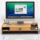 Wooden Desktop Computer Monitor Laptop Stand Elevated Shelf Base Bracket for Office Desktop Keyboard Arrangement Wooden Desktop Computer Monitor Laptop Stand Elevated Shelf Base Bracket for Office Desktop Keyboard Arrangement