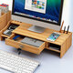 Wooden Desktop Computer Monitor Laptop Stand Elevated Shelf Base Bracket for Office Desktop Keyboard Arrangement Wooden Desktop Computer Monitor Laptop Stand Elevated Shelf Base Bracket for Office Desktop Keyboard Arrangement