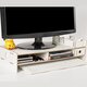 Wooden Monitor Bracket Stand Desktop Storage Shelf Laptop Stand Computer Screen Rack Desk PC Riser Holder Organizer