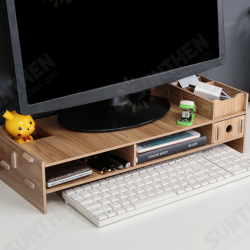 Wooden Monitor Bracket Stand Desktop Storage Shelf Laptop Stand Computer Screen Rack Desk PC Riser Holder Organizer Wooden Monitor Bracket Stand Desktop Storage Shelf Laptop Stand Computer Screen Rack Desk PC Riser Holder Organizer