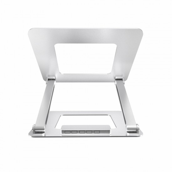 N37-3 Laptop Stand with USB 3.0 Interface Portable Bracket Foldable Aluminum Alloy Computer Heat Dissipation Bracket