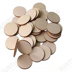 25Pcs Blank Circle Round Wood Chip Sheet Unfinished Laser Engraving Wooden DIY Painted Crafts