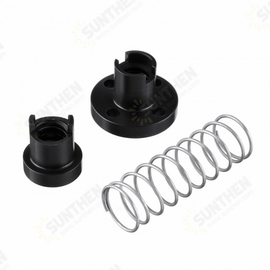 2mm/4mm/8mm 3D Printer T8 POM Anti Backlash Screw Nut for Lead Acme Threaded Rod Eliminate The Gap Spring DIY CNC Accessories