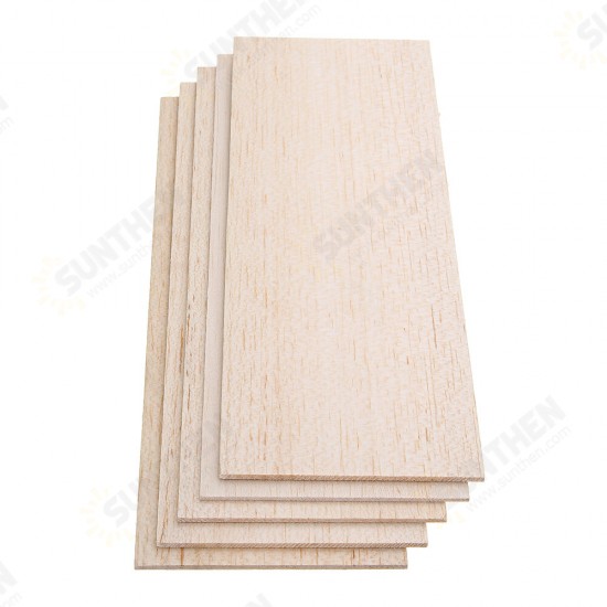 310x100mm 5Pcs Balsa Wood Sheet 7 Thickness Light Wooden Plate for DIY Airplane Boat House Ship Model