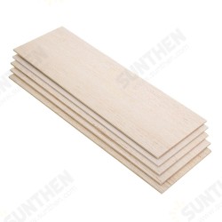 310x100mm 5Pcs Balsa Wood Sheet 7 Thickness Light Wooden Plate for DIY Airplane Boat House Ship Model