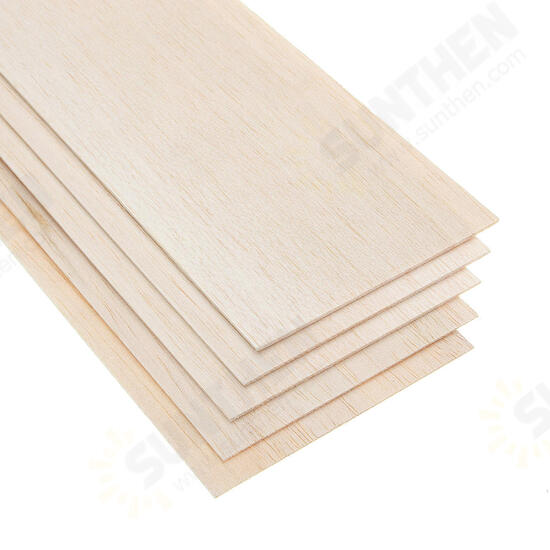 310x100mm 5Pcs Balsa Wood Sheet 7 Thickness Light Wooden Plate for DIY Airplane Boat House Ship Model