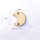 50Pcs Moon Shape Laser Engraving Wooden Sheet With 50 Iron Loops Set For Birthday Reminder DIY Hanging Wood Plaque Decorations