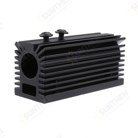 58x22x27mm Black 12mm Aluminum Heat Sink Groove Fixed Radiator Seat Cooling Heat Sink for 12mm Laser Diode Module