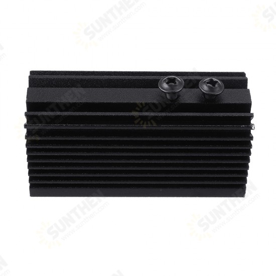 58x22x27mm Black 12mm Aluminum Heat Sink Groove Fixed Radiator Seat Cooling Heat Sink for 12mm Laser Diode Module