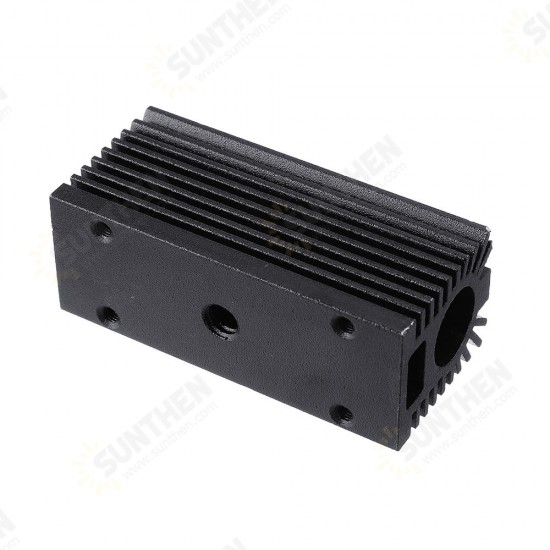 58x22x27mm Black 12mm Aluminum Heat Sink Groove Fixed Radiator Seat Cooling Heat Sink for 12mm Laser Diode Module