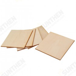 5Pcs 10x10cm Basswood DIY Wood Sheet Unfinished Unpainted Building Model Laser Engraving Blank Sheet Wooden Craft Making