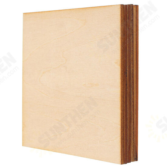 5Pcs 10x10cm Basswood DIY Wood Sheet Unfinished Unpainted Building Model Laser Engraving Blank Sheet Wooden Craft Making