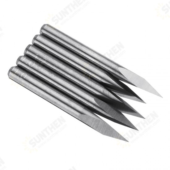 5Pcs Pyramid Engraving Drill Bit 3.175mm Shank 25 Degree 0.1mm Tip for EleksMill Engraver CNC Router