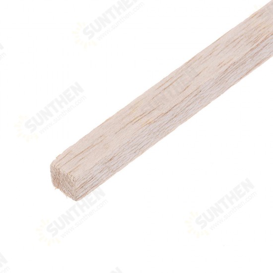 5Pcs/Set 10x10x200mm Square Balsa Wood Bar Wooden Sticks Strips Natural Dowel Unfinished Rods for DIY Crafts Airplane Model