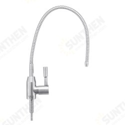 Stainless Steel Reverse Osmosis Faucet 360 Degree Swivel Spout Drinking Water Filter Faucet Single Handle Cold Water Tap