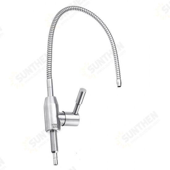 Stainless Steel Reverse Osmosis Faucet 360 Degree Swivel Spout Drinking Water Filter Faucet Single Handle Cold Water Tap