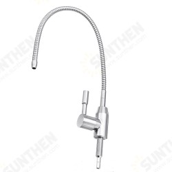 Stainless Steel Reverse Osmosis Faucet 360 Degree Swivel Spout Drinking Water Filter Faucet Single Handle Cold Water Tap