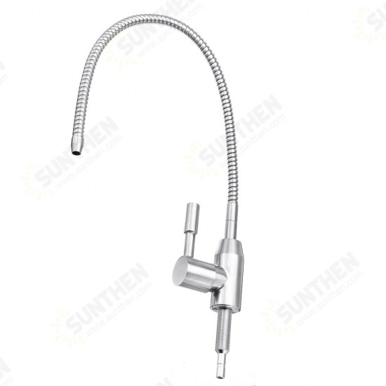 Stainless Steel Reverse Osmosis Faucet 360 Degree Swivel Spout Drinking Water Filter Faucet Single Handle Cold Water Tap